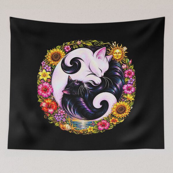 Item preview, ⚖️ PURRFECTLY BALANCED COLLECTION ⚖️ - FOUR SEASONS CATS - Summer Sun designed and sold by WheelieGdArt.