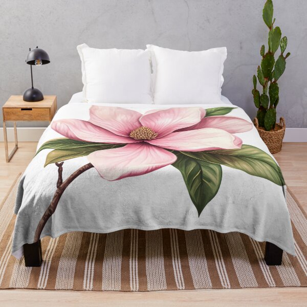Item preview, Graceful Pink Magnolia in Full Bloom designed and sold by sariptadinjala.