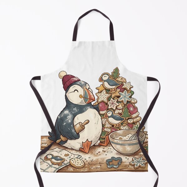 Item preview, Cute Puffin Christmas Cookie Holiday Baking / Funny Puffin / Christmas Puffin designed and sold by VibranPalette.