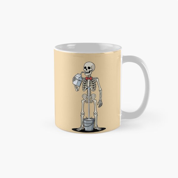 Item preview, Funny Skeleton Drinking Milk Straight Through Bucket Calcium Humor Art designed and sold by Rare By Hero.