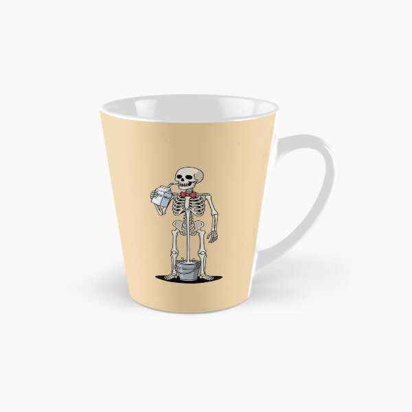Item preview, Funny Skeleton Drinking Milk Straight Through Bucket Calcium Humor Art designed and sold by Rare By Hero.
