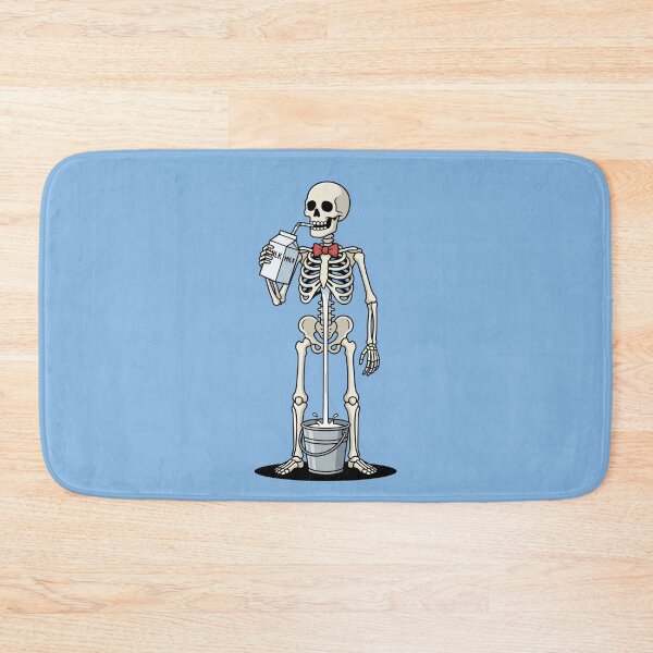 Item preview, Funny Skeleton Drinking Milk Straight Through Bucket Calcium Humor Art designed and sold by Rare By Hero.