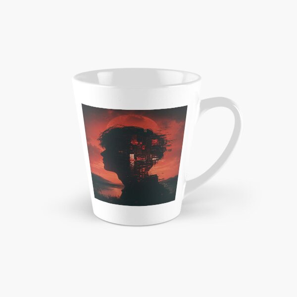 Item preview, Crimson Mindscape - Cyberpunk Boy Silhouette Art designed and sold by owsam.