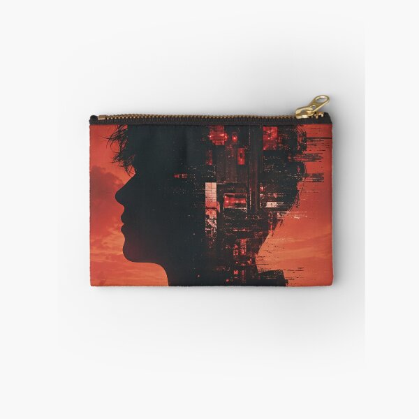 Item preview, Crimson Mindscape - Cyberpunk Boy Silhouette Art designed and sold by owsam.