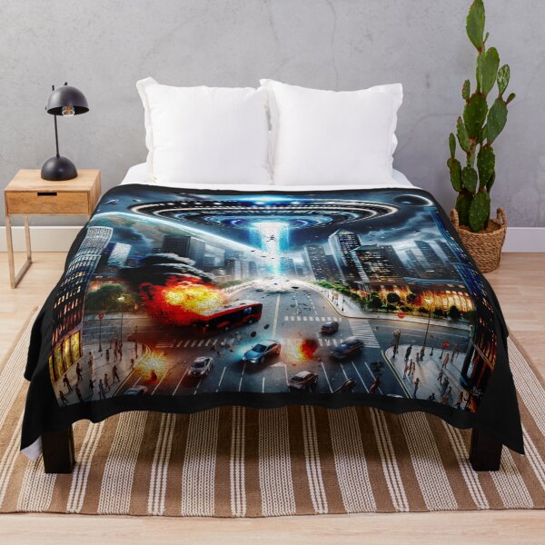 Item preview, UfO attack on city designed and sold by aliengalaxiesglobal.