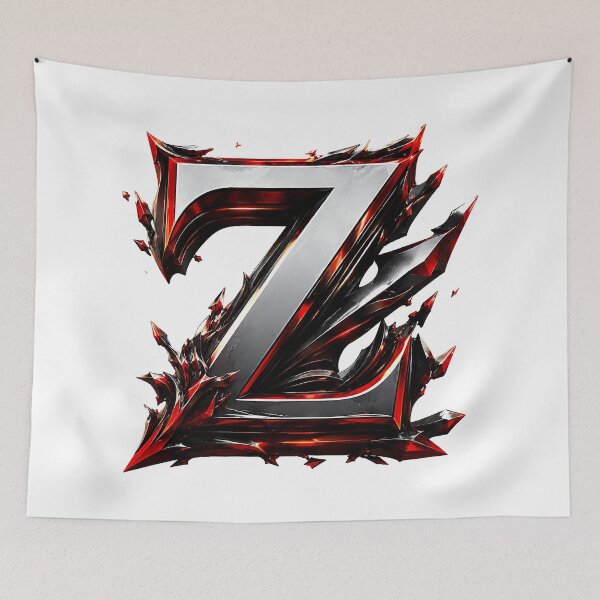 Item preview, Crimson Steel Alphabet of Power Letter Z designed and sold by BlissBlvdShop.