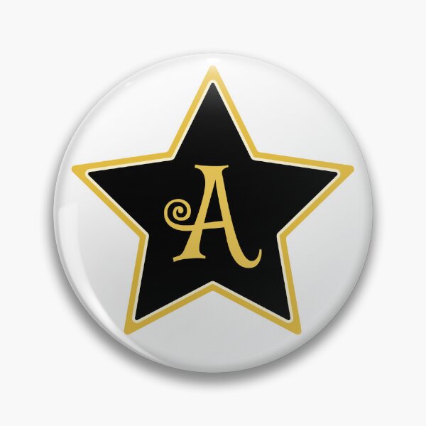 Artikelvorschau, Sternmonogramm A Gold Schwarz entworfen und verkauft von Jeallan Designs.