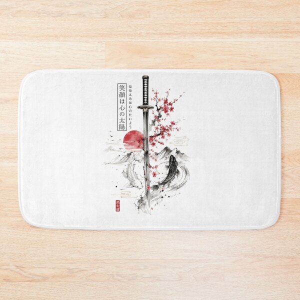 Item preview, Japanese Sakura Katana Sword Koi Fish Aesthetic T Shirt Design designed and sold by ucpstudio.