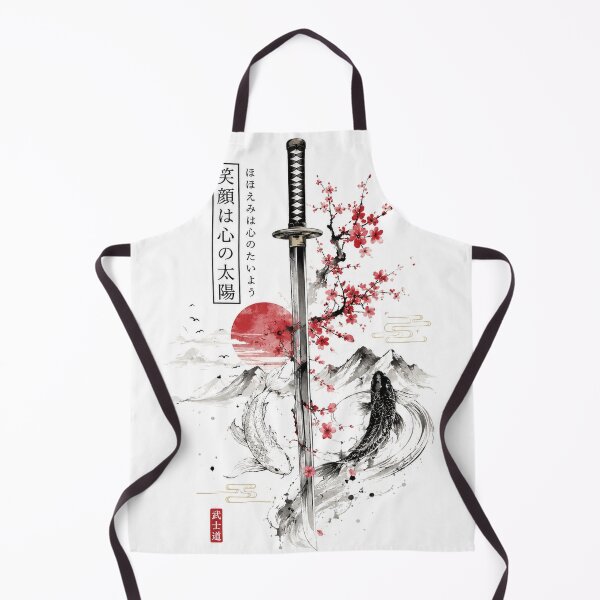 Item preview, Japanese Sakura Katana Sword Koi Fish Aesthetic T Shirt Design designed and sold by ucpstudio.