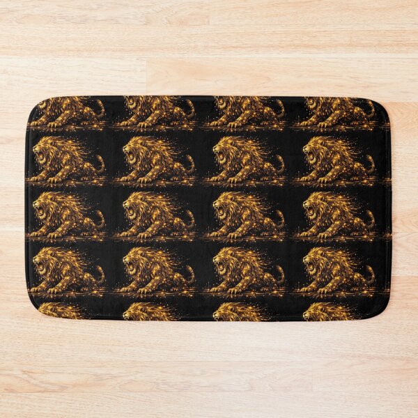 Item preview, Golden Majestic Cyber Lion Digital Artwork designed and sold by Ink-verse-.