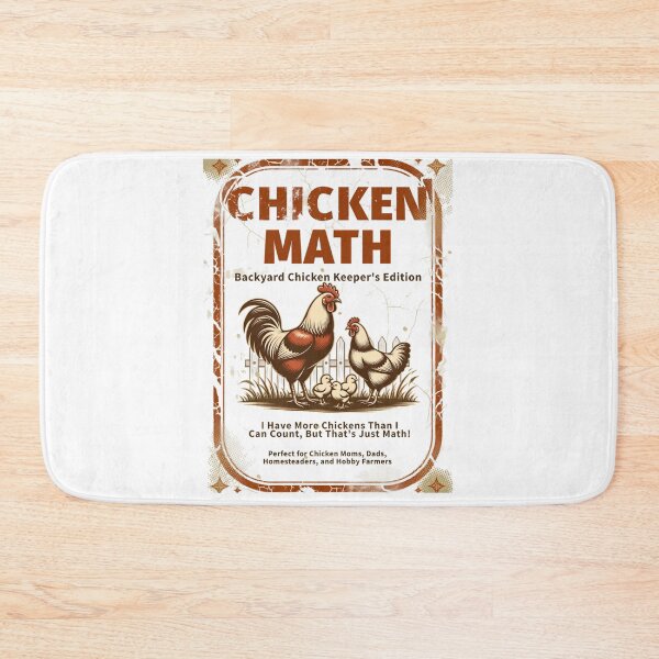 Item preview, Chicken Math Distressed Retro Style designed and sold by Bennie Singh.