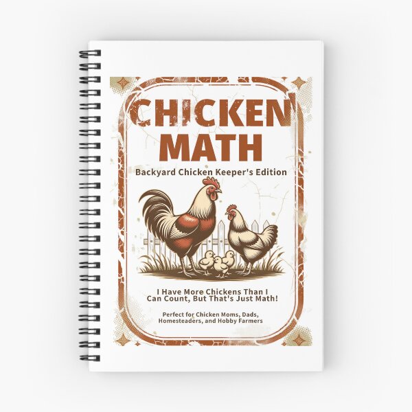 Item preview, Chicken Math Distressed Retro Style designed and sold by Bennie Singh.