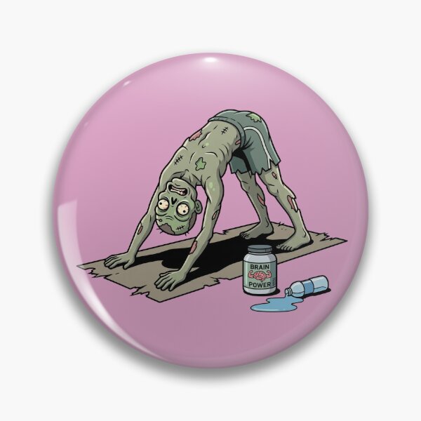 Item preview, Zombie Downward Dog Yoga Brain Power Supplement Humor Parody designed and sold by Rare By Hero.