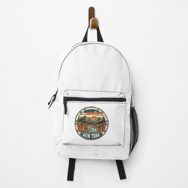 Item preview, Vintage New York Adirondack Mountains River Travel Graphic designed and sold by Paper Drip.