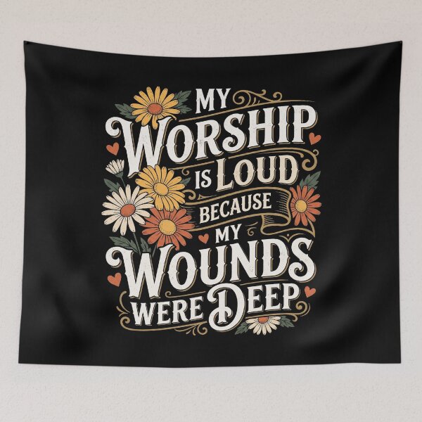 Item preview, My Worship is Loud Because My Wounds were Deep Daisy Flower designed and sold by hemagamo.