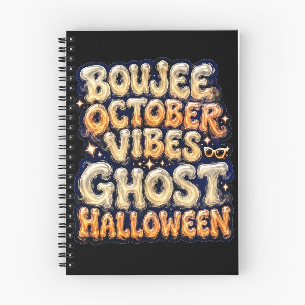 Item preview, Boujee October Vibes Ghost Halloween Bold Glossy 3D Typography Gift for Halloween Lovers designed and sold by Nightarel.