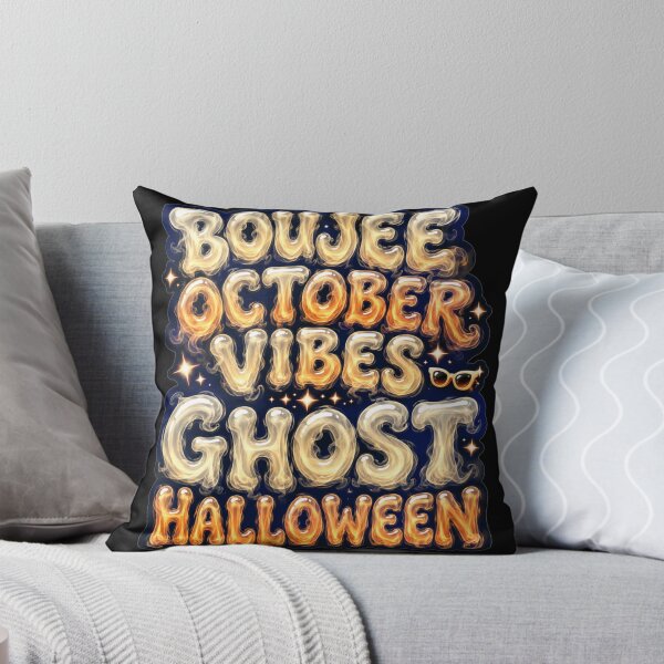 Item preview, Boujee October Vibes Ghost Halloween Bold Glossy 3D Typography Gift for Halloween Lovers designed and sold by Nightarel.