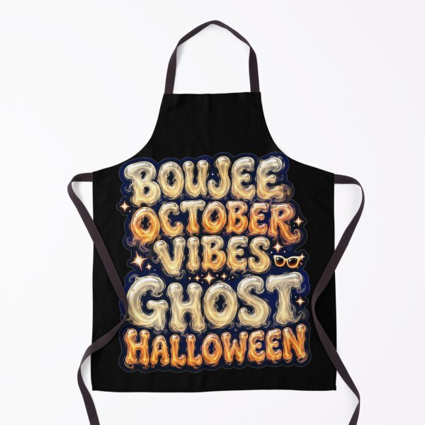 Item preview, Boujee October Vibes Ghost Halloween Bold Glossy 3D Typography Gift for Halloween Lovers designed and sold by Nightarel.