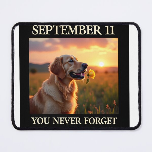 Item preview, SEPTEMBER 11 YOU NEVER FORGET GOLDEN RETRIEVER DOG ART designed and sold by PawsStudioAU.