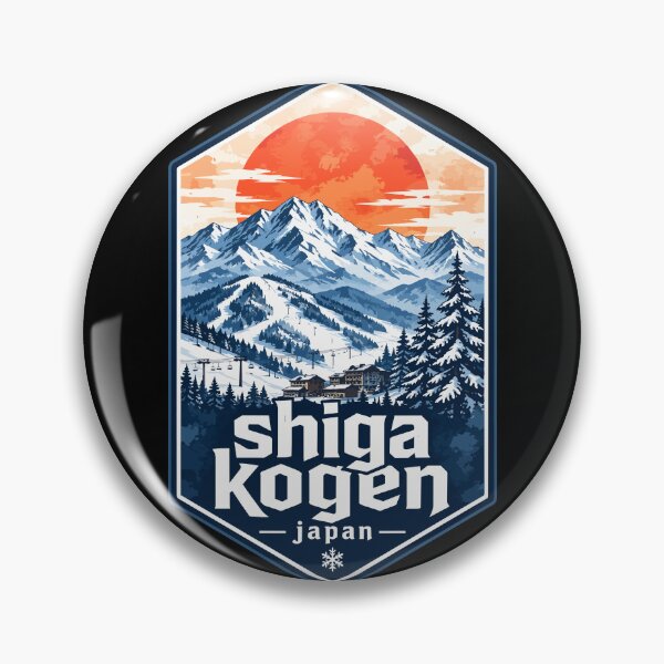 Item preview, Shiga Kogen Ski Resort Japan Watercolor Travel designed and sold by TomFrontierArt.