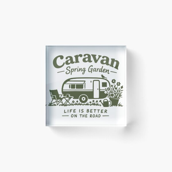 Item preview, Caravan Spring Garden Travel Life Is Better On The Road Vintage Caravan designed and sold by Yellowriversss.
