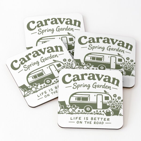 Item preview, Caravan Spring Garden Travel Life Is Better On The Road Vintage Caravan designed and sold by Yellowriversss.