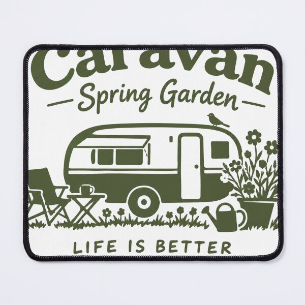 Item preview, Caravan Spring Garden Travel Life Is Better On The Road Vintage Caravan designed and sold by Yellowriversss.