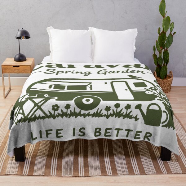 Item preview, Caravan Spring Garden Travel Life Is Better On The Road Vintage Caravan designed and sold by Yellowriversss.
