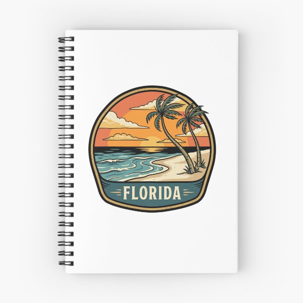Item preview, Retro Florida Sunshine State Beach Sunset Travel Badge designed and sold by Paper Drip.