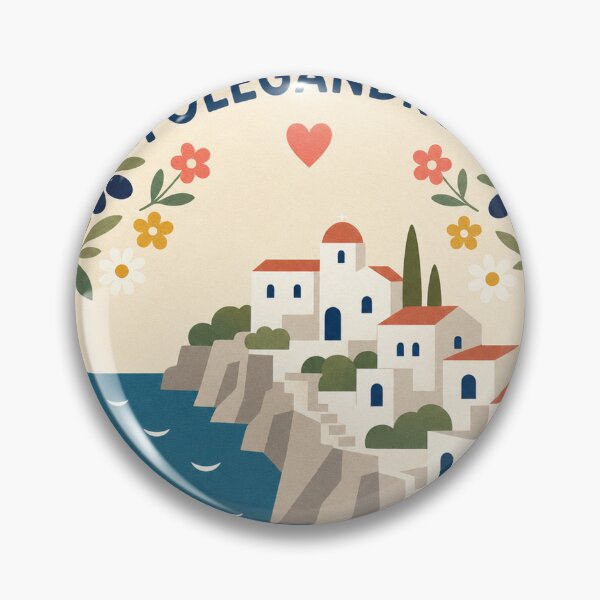 Item preview, Folegandros Greece Travel Souvenir Modern Folk Art designed and sold by VisualArtsOasis.