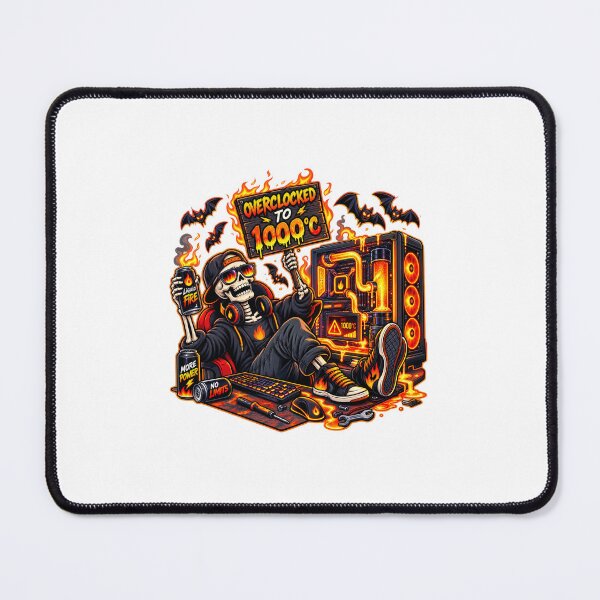 Item preview, Overclocked Meltdown Skeleton PC Gamer Halloween T-Shirt and Sticker designed and sold by PixelForge Studio2.