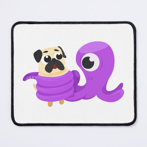 Item preview, Cute Pug Hugged by a Purple Octopus designed and sold by TotalityDesigns.