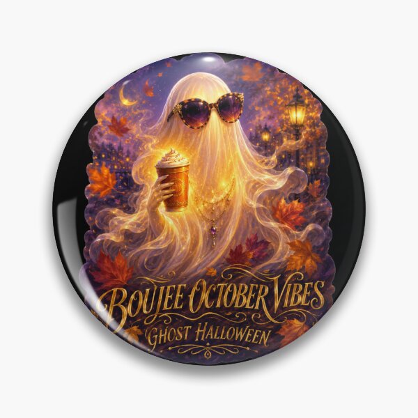 Item preview, Boujee October Vibes Ghost Halloween Mystical Ornate Sunglasses Art Gift for Halloween Lovers designed and sold by Nightarel.