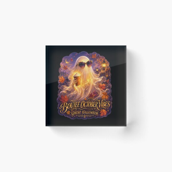 Item preview, Boujee October Vibes Ghost Halloween Mystical Ornate Sunglasses Art Gift for Halloween Lovers designed and sold by Nightarel.