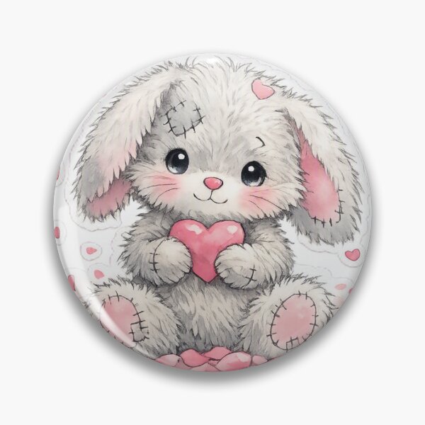Item preview, Plush Bunny with Heart designed and sold by ANNART1602.