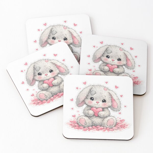 Item preview, Plush Bunny with Heart designed and sold by ANNART1602.