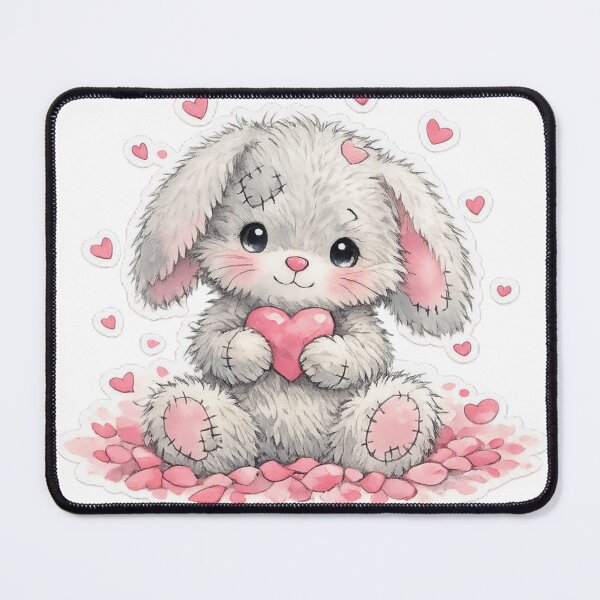 Item preview, Plush Bunny with Heart designed and sold by ANNART1602.