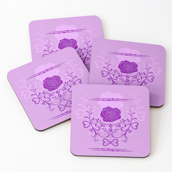 Item preview, Rose ornament, purple, heather, designed and sold by RedPoppyStudio.
