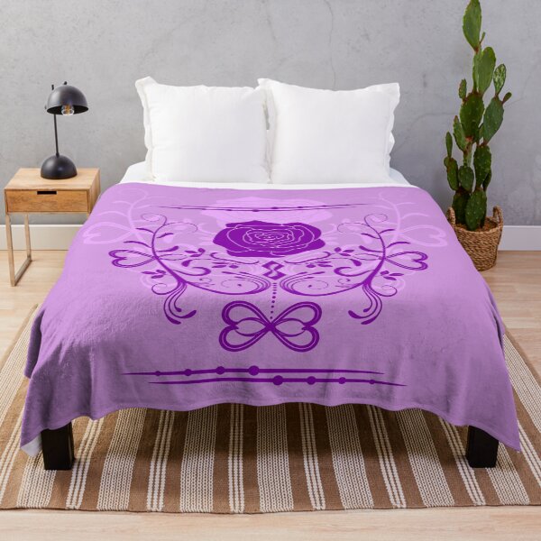 Item preview, Rose ornament, purple, heather, designed and sold by RedPoppyStudio.