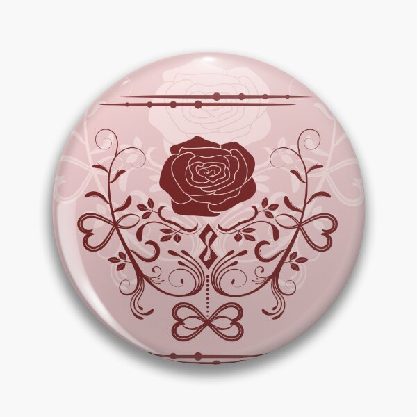 Item preview, Rose ornament, cream, brown, designed and sold by RedPoppyStudio.