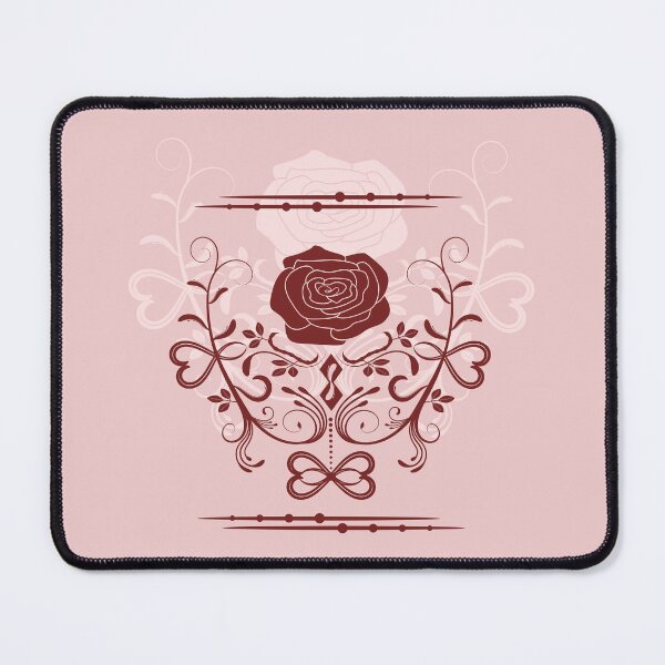 Item preview, Rose ornament, cream, brown, designed and sold by RedPoppyStudio.