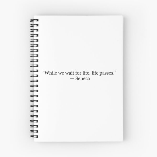 Item preview, While We Wait for Life, Life Passes – Seneca Quote designed and sold by The Prose Atelier.