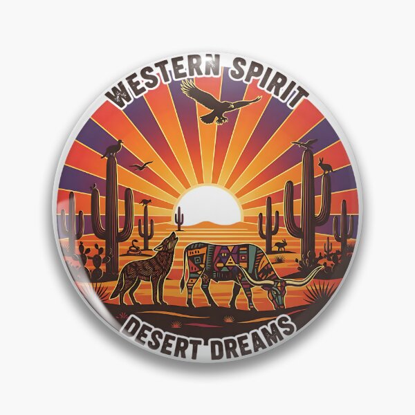 Item preview, Western Spirit, Desert Dreams – Vintage Cowboy Sunset designed and sold by Sinister prints.