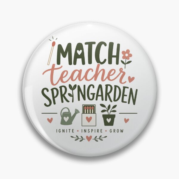 Item preview, I Match Teacher Spring Garden Ignite Inspire Grow Teacher Gift designed and sold by Yellowriversss.