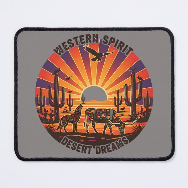 Item preview, Western Spirit, Desert Dreams – Vintage Cowboy Sunset designed and sold by Sinister prints.