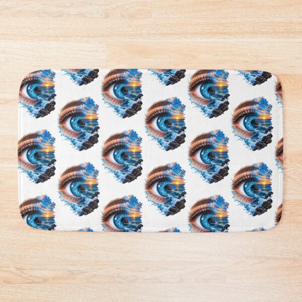 Item preview, Ocean Eye – Blue Eye Meets the Sea | Surreal Nature Art designed and sold by Ishratparween11.