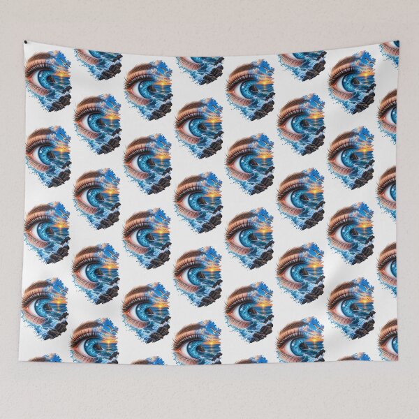 Item preview, Ocean Eye – Blue Eye Meets the Sea | Surreal Nature Art designed and sold by Ishratparween11.