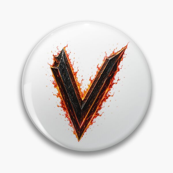 Item preview, InfernoEdge Forge Letter V designed and sold by BlissBlvdShop.