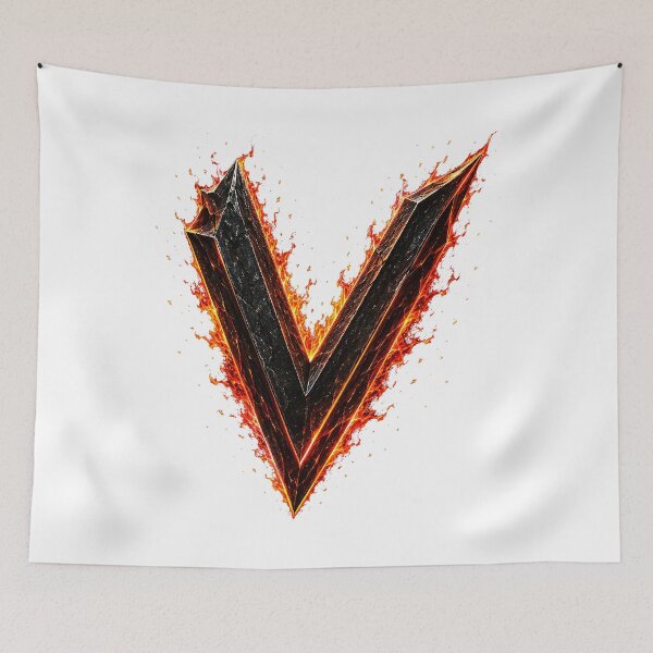 Item preview, InfernoEdge Forge Letter V designed and sold by BlissBlvdShop.