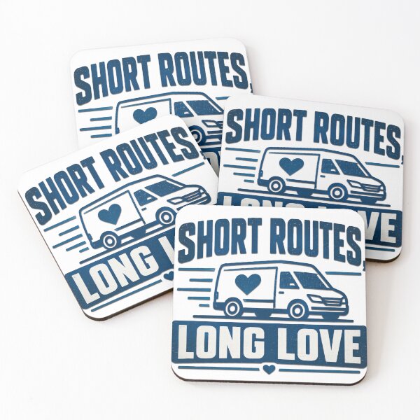 Item preview, Short Routes Long Love - Delivery Van Driver Life Gift designed and sold by Haque Desigens.